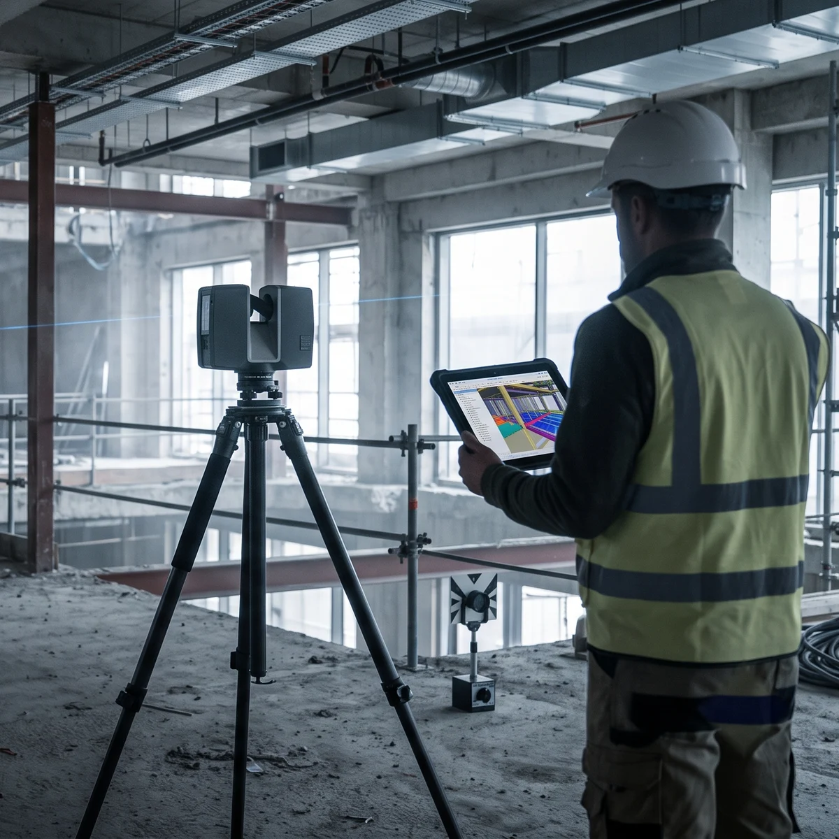 Terrestrial laser scanning of a building under renovation for Scan to BIM