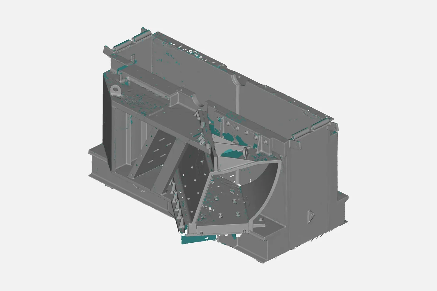 3D scan of a crusher main throat
