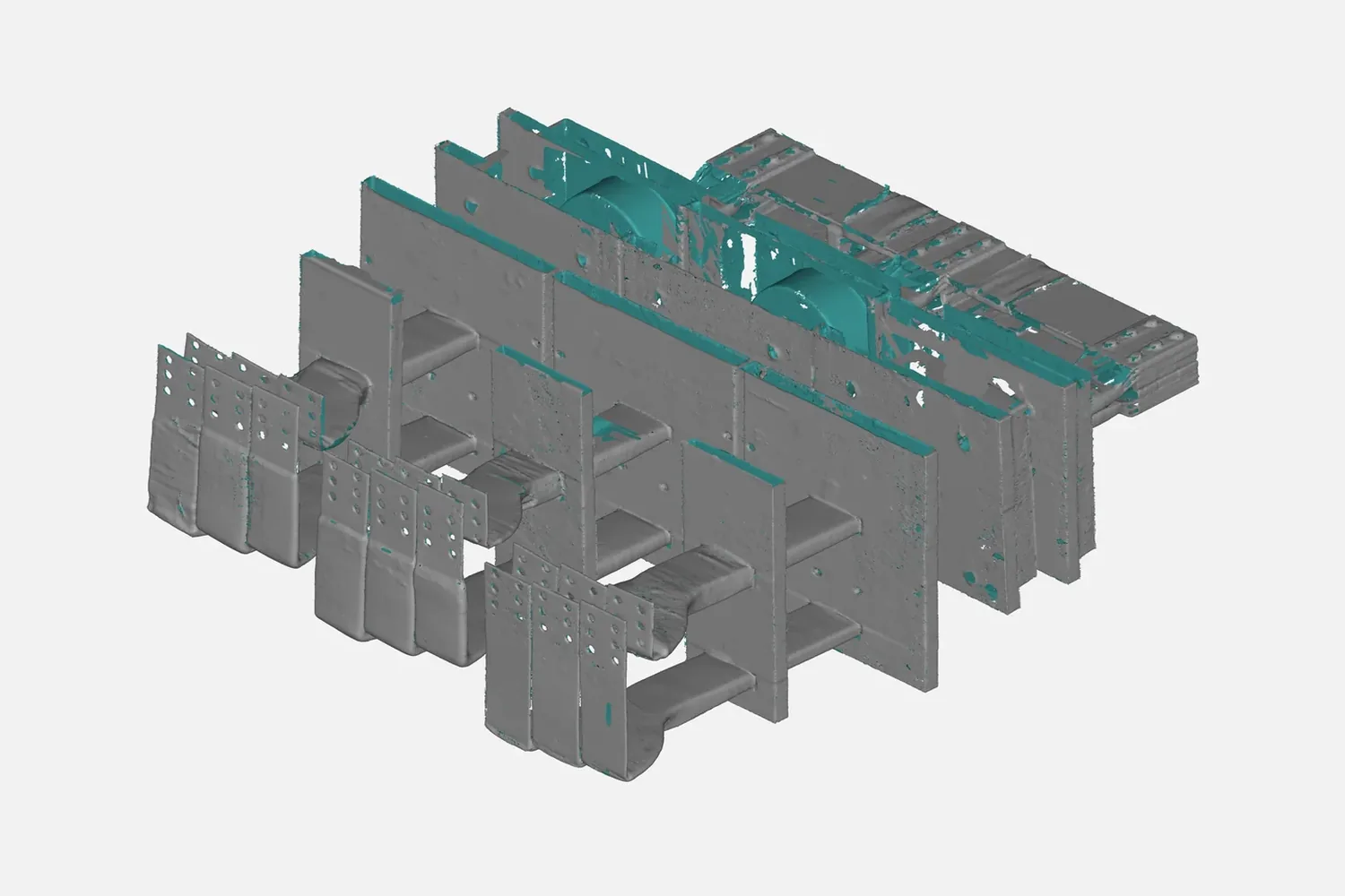 3D scan of an electrical shorting bus frame