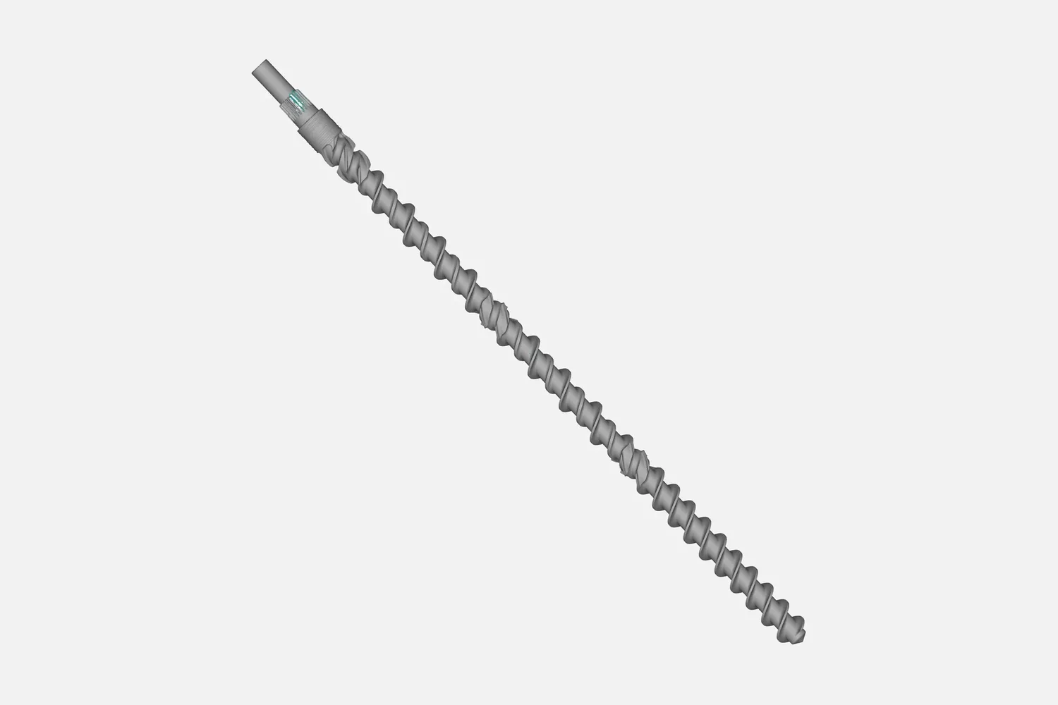 3D scan of an extruder screw