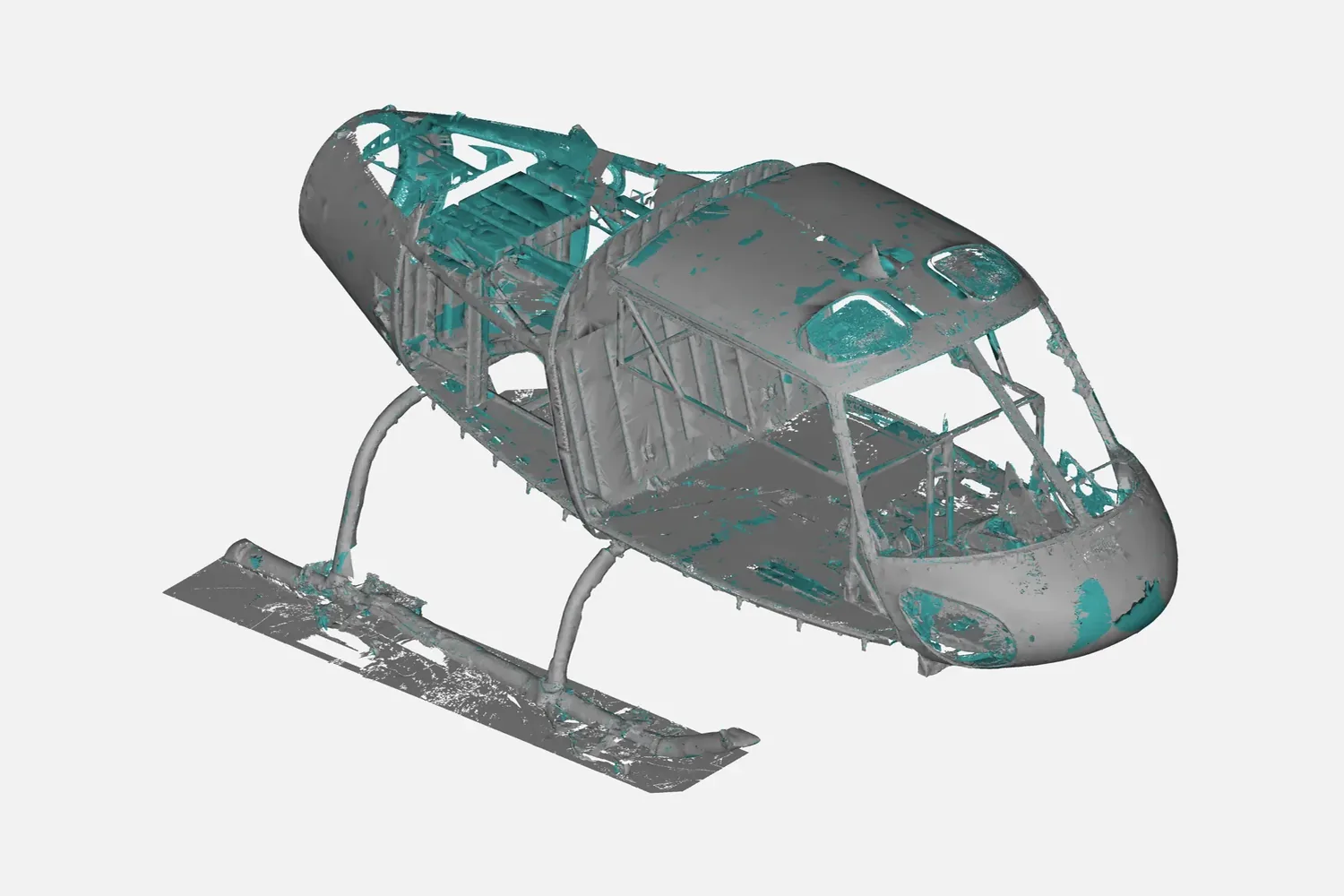 3D scan of a helicopter fuselage