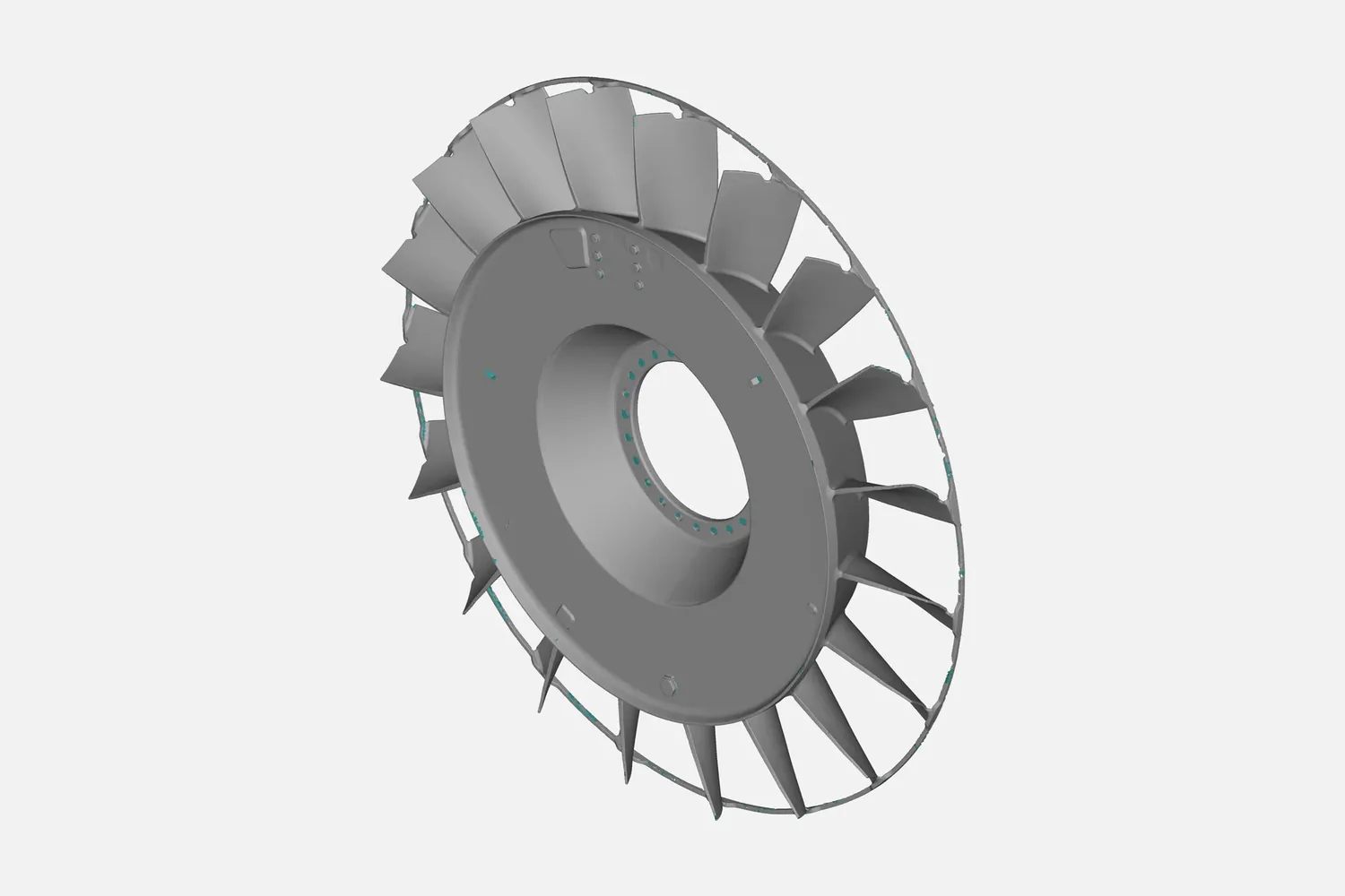 3D scan of a large industrial fan impeller