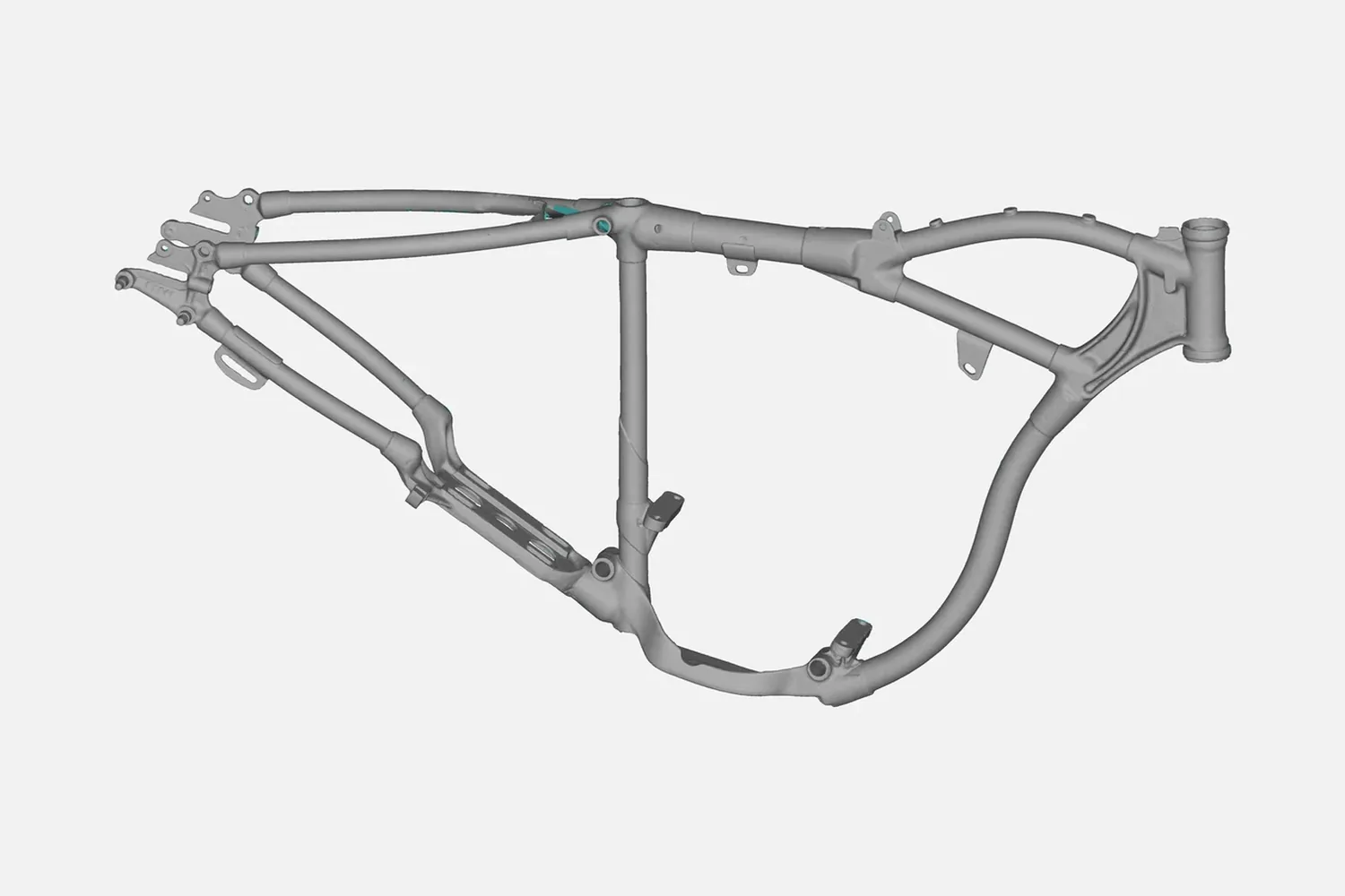 3D scan of a motorcycle tubular frame