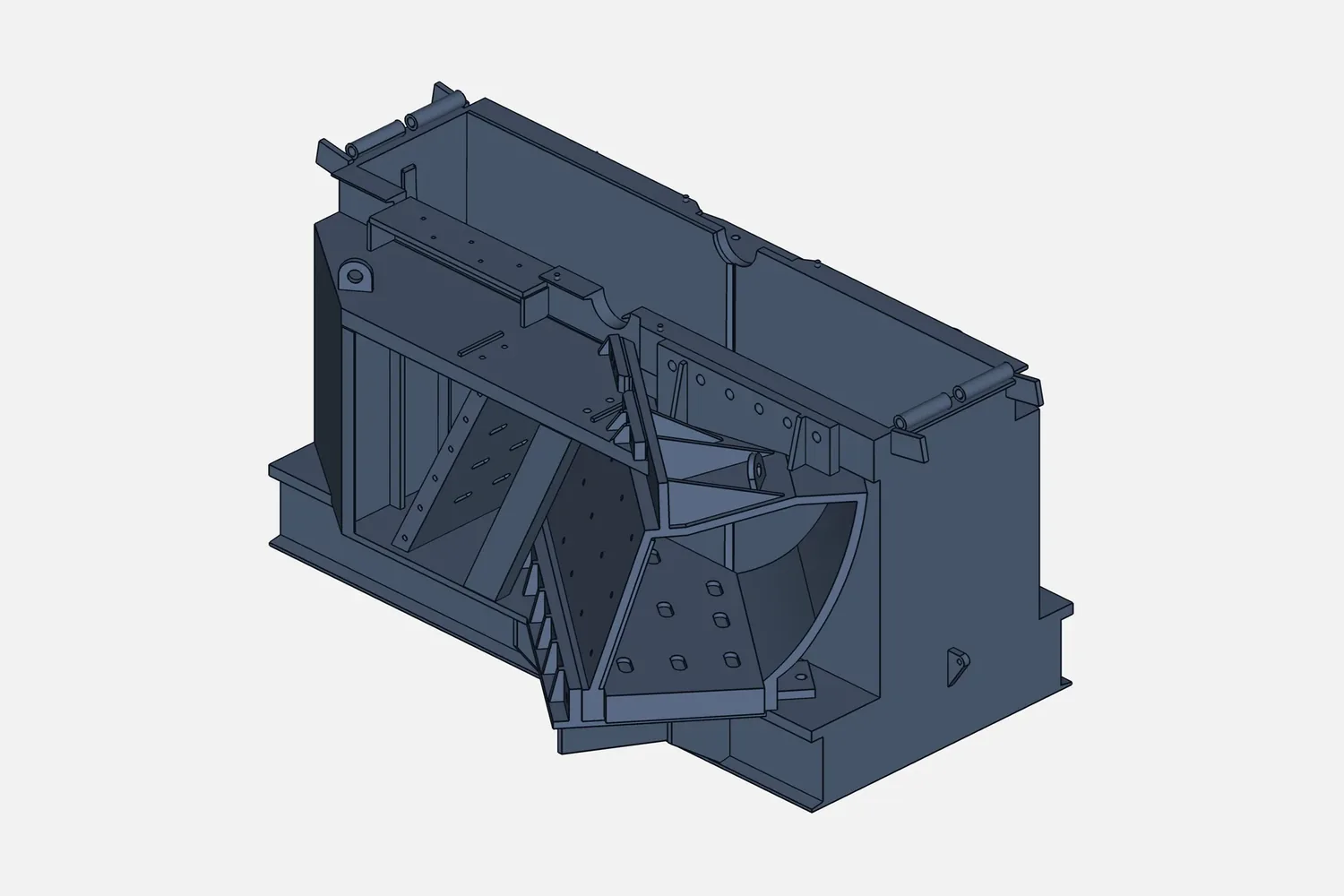 CAD model of a crusher main throat