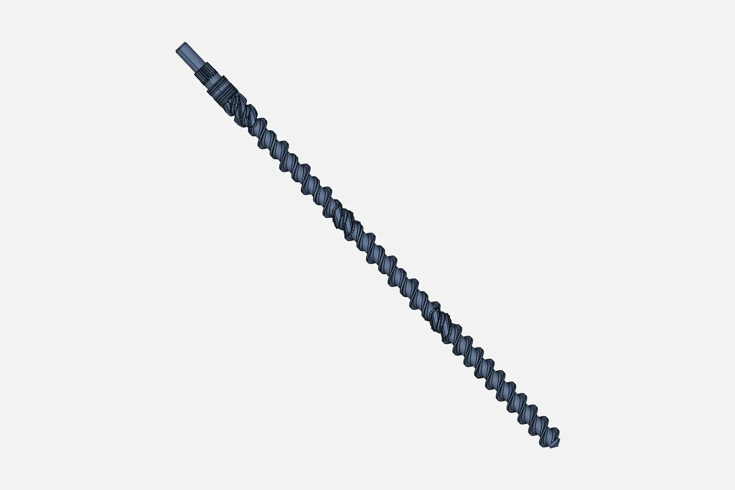 CAD model of an extruder screw