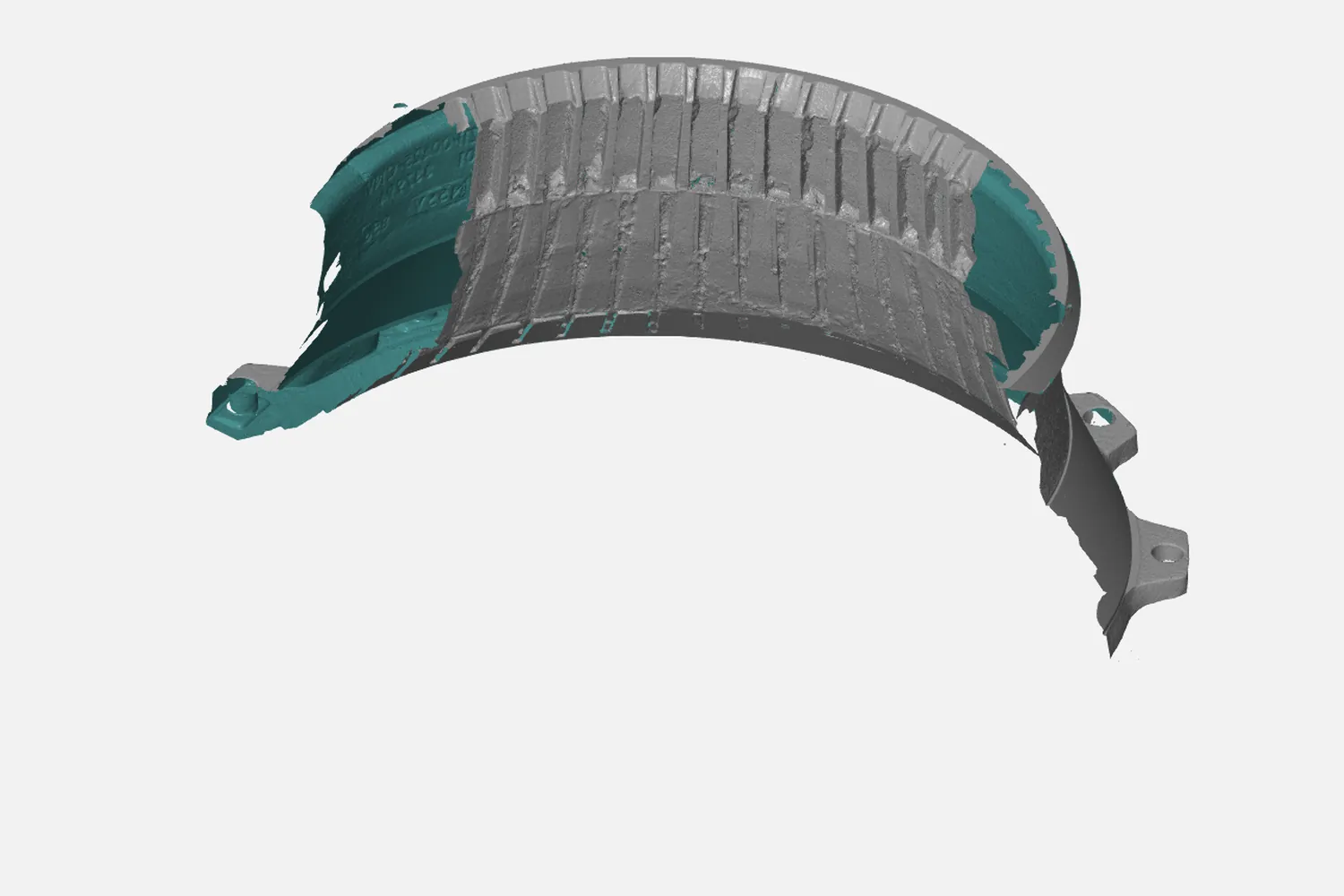 3D scan of a cone crusher liner