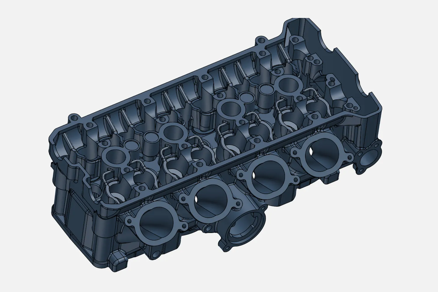 CAD model of an engine cylinder head