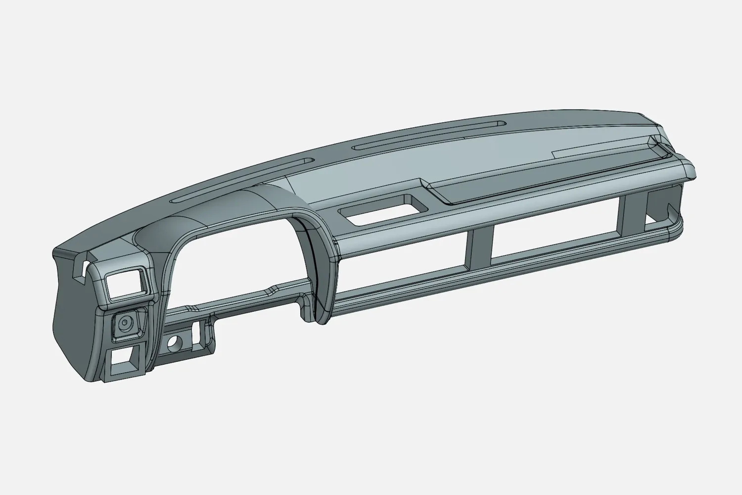 CAD model of a car dashboard