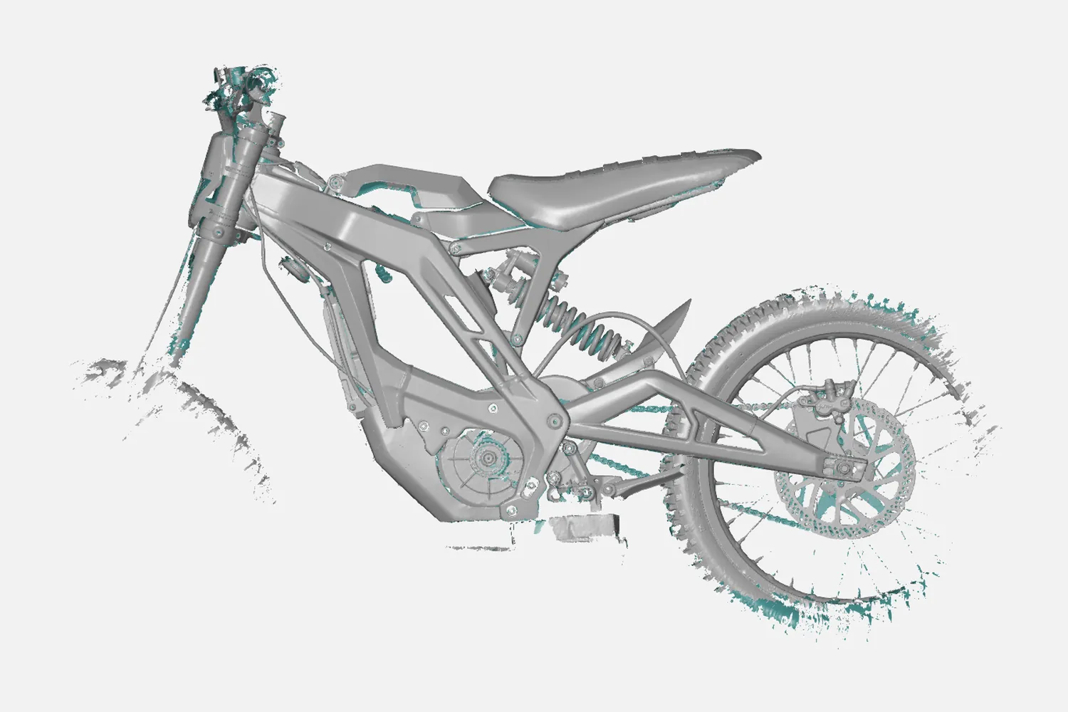 3D scan of an electric dirt bike frame