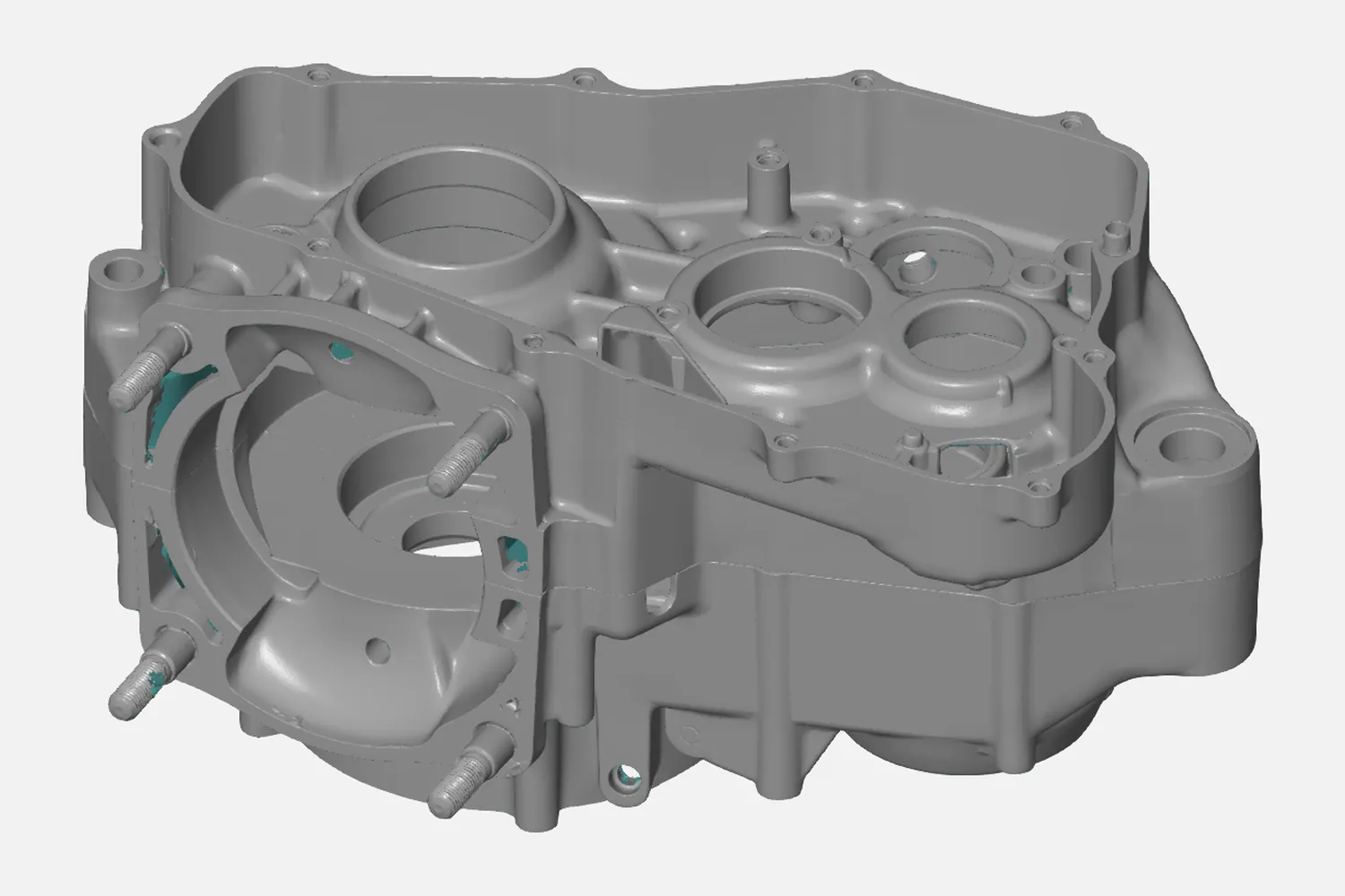 3D scan of an engine crankcase casting