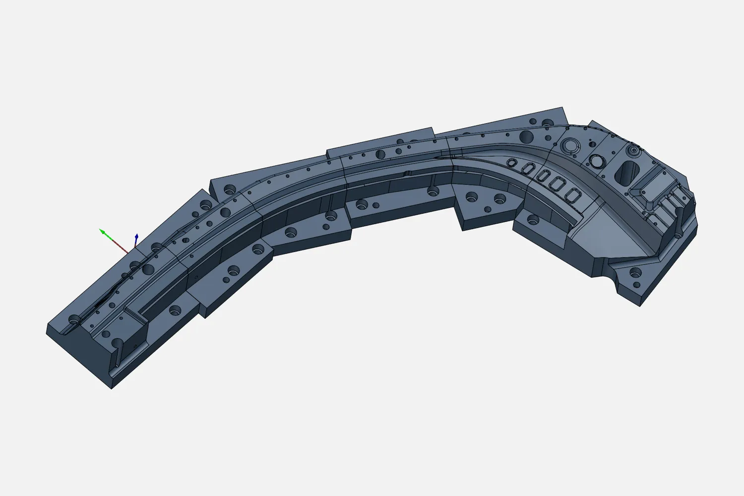 CAD model of an automotive mold insert