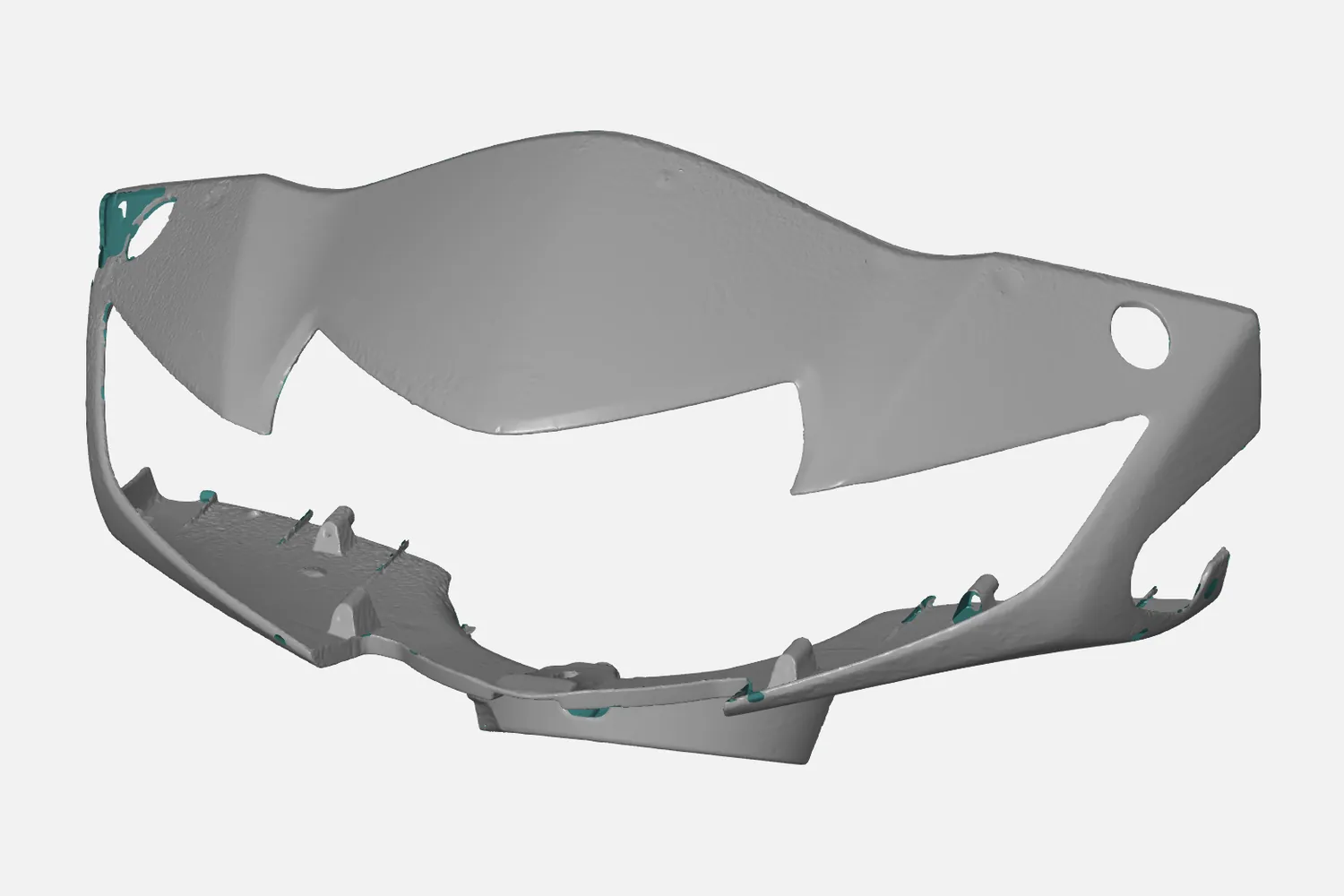 3D scan of a motorcycle front fairing
