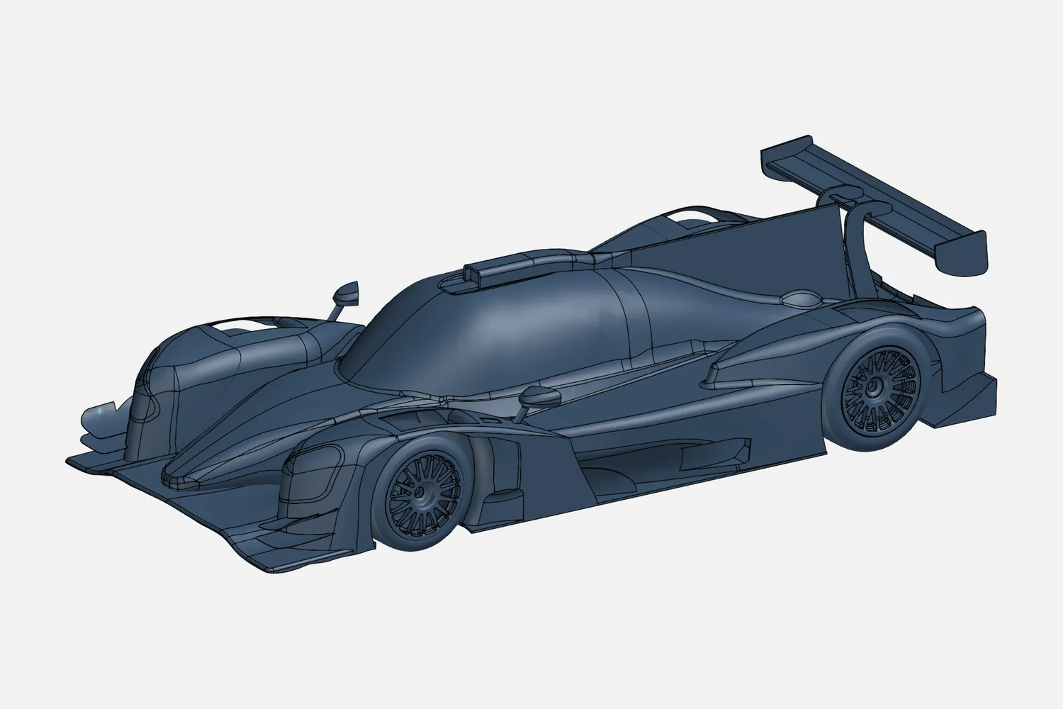 CAD model of a prototype race car body