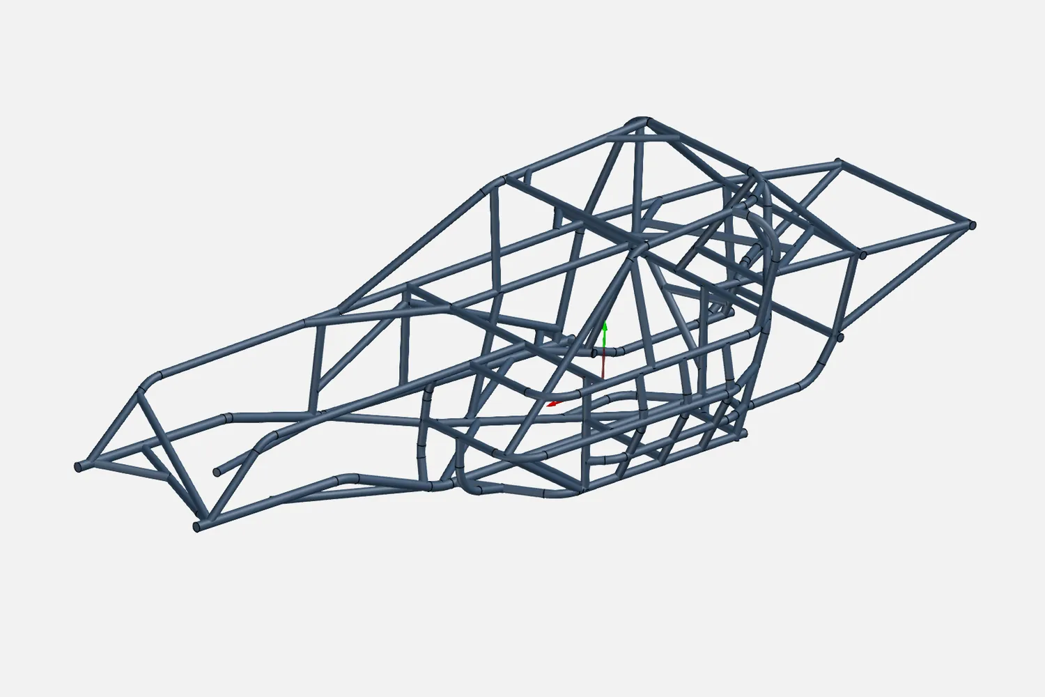CAD model of a tubular roll cage