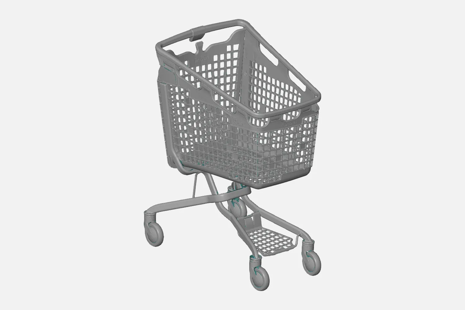 3D scan of a plastic shopping trolley