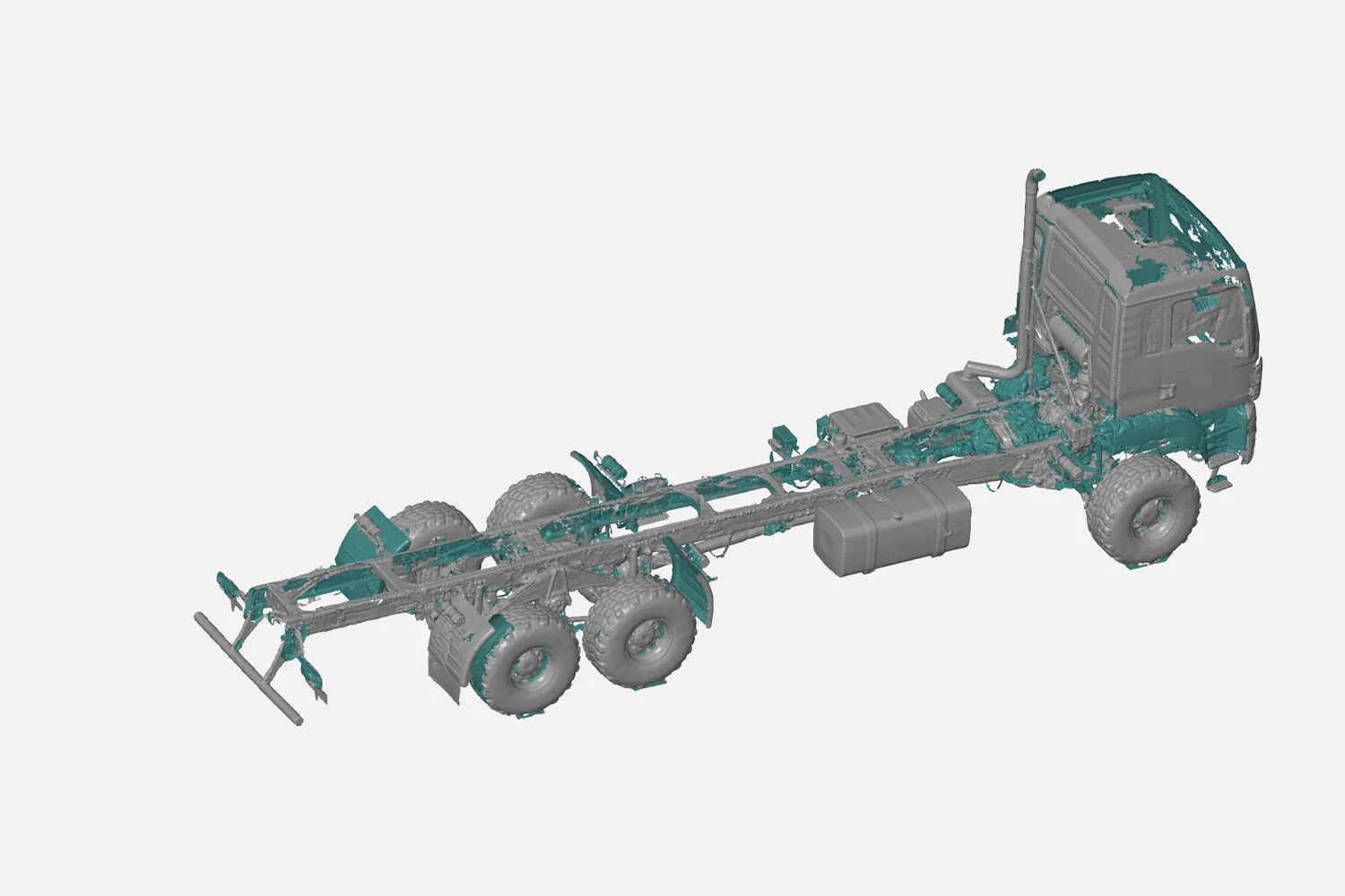 3D scan of a truck chassis frame