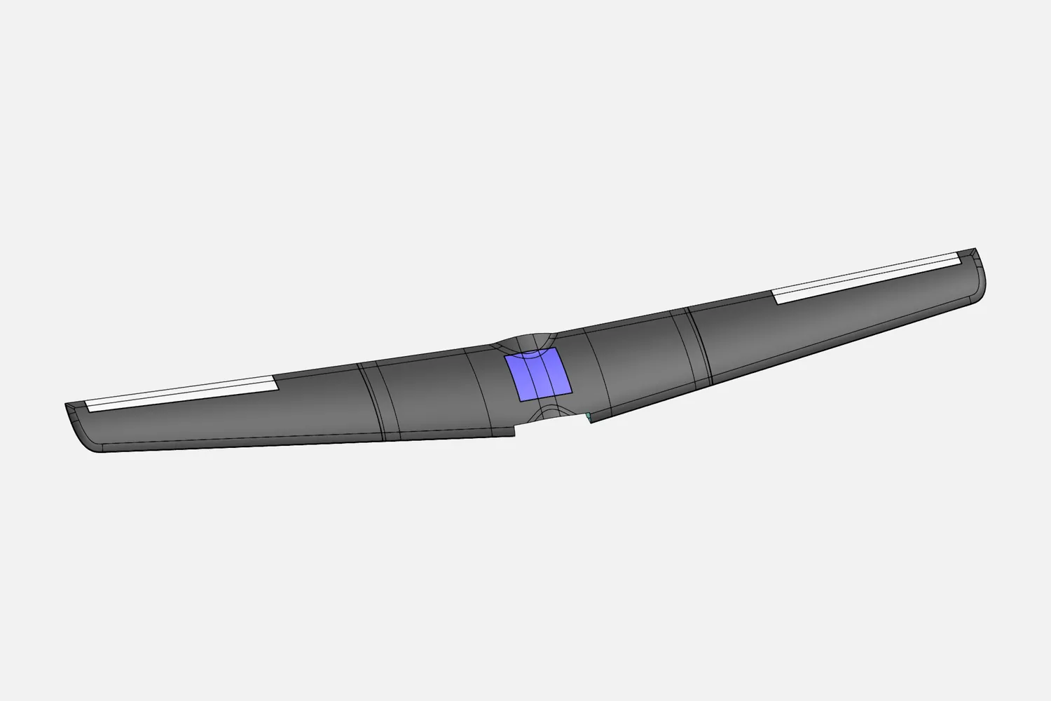 CAD model of an uav drone wing
